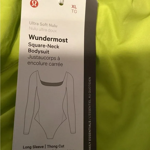 NWT Lululemon Athletica XS Wundermost Square-Neck Bodysuit - Picture 6 of 8